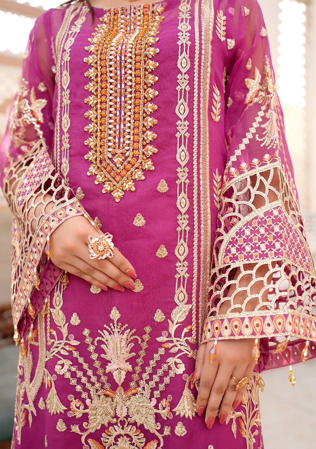 Maryam's Pakistani Luxury Organza Dress - db22737