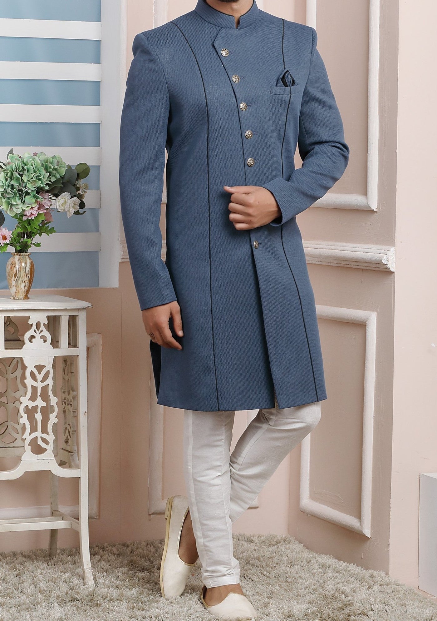 Men's Indo Western Party Wear Sherwani Suit - db20470