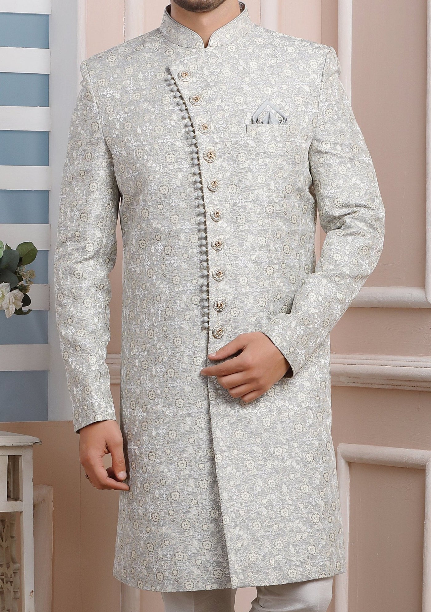 Men's Traditional Party Wear Sherwani Suit - db20453