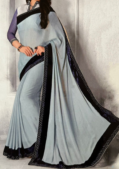 Mink Designer Embroidered Georgette Saree - db21097