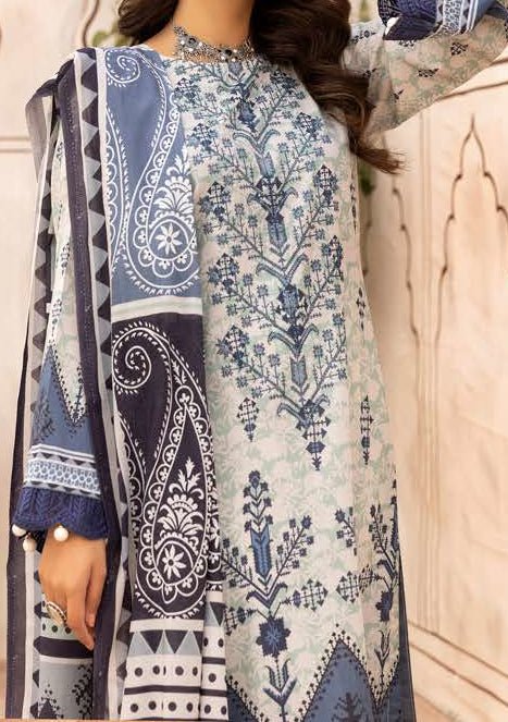 Nur Printed Embroidered Pakistani Lawn Dress - db19202