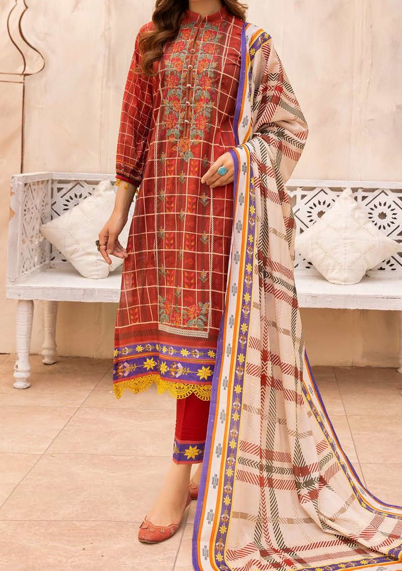 Nur Printed Embroidered Pakistani Lawn Dress - db19197