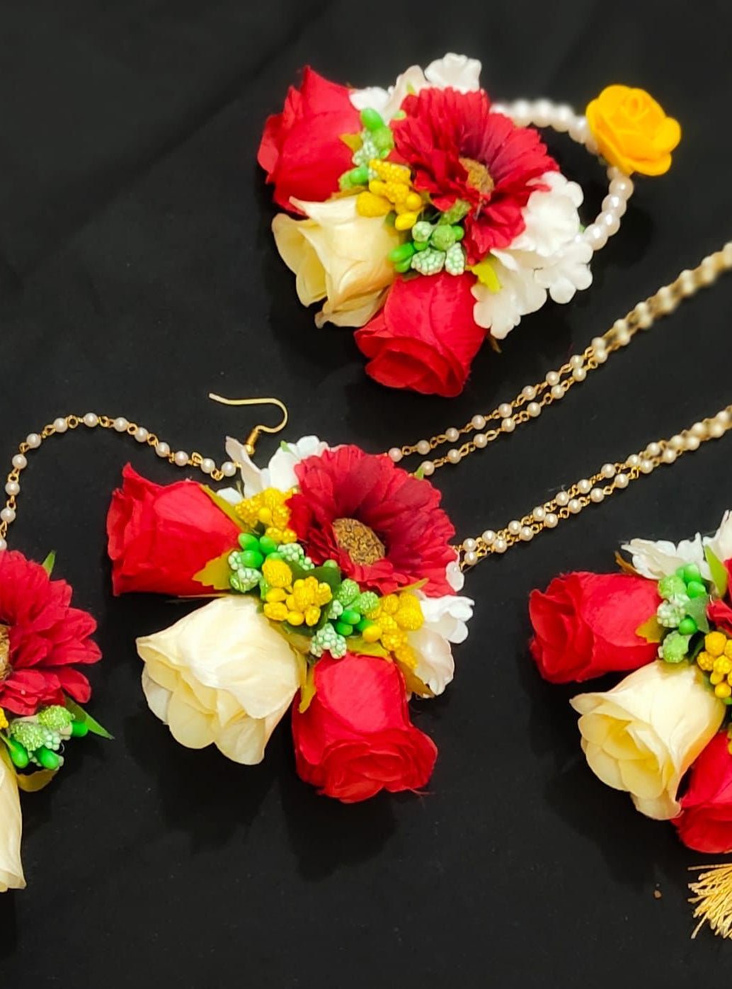 Occasional Artificial Floral Necklace Set - dba093