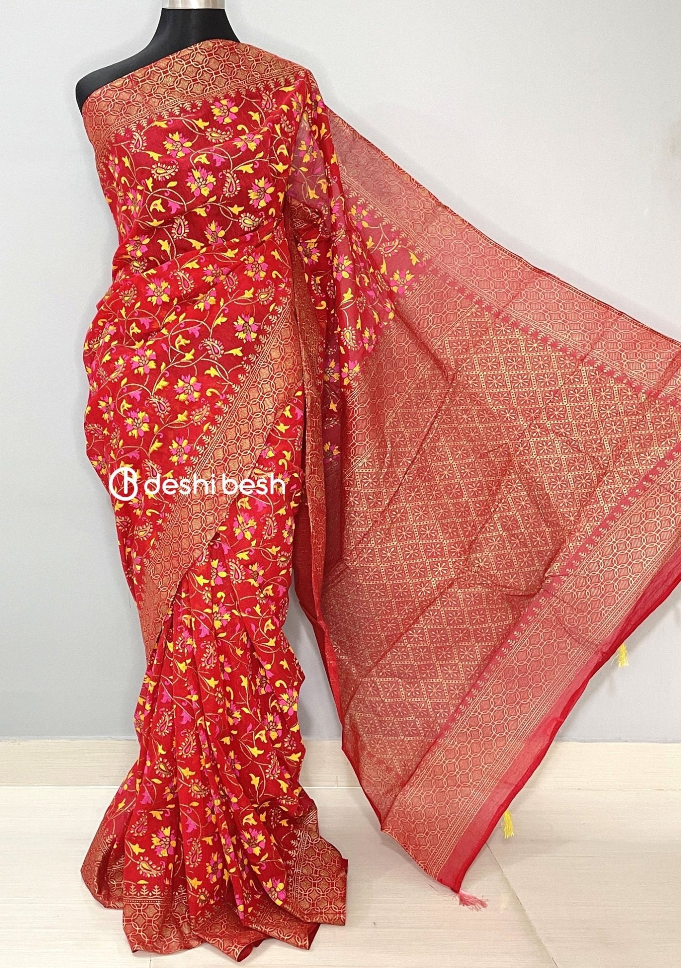 Screen Printed Cotton Silk Saree - db25705