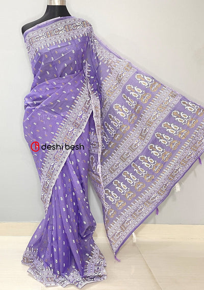 Screen Printed Cotton Silk Saree - db25715