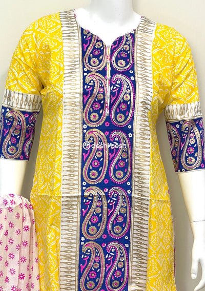 Summer Block Printed Soft Cotton Salwar Suit - db19675