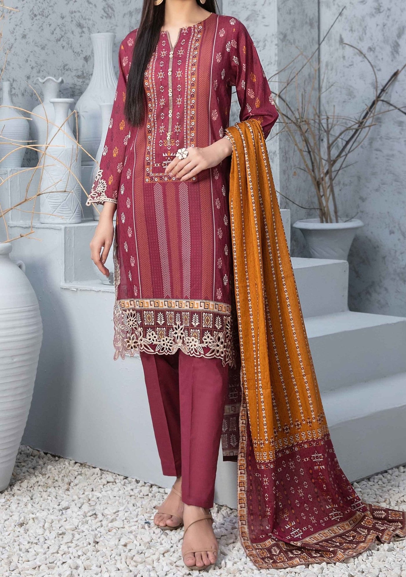 Tawakkal Cloite Embroidered Printed Lawn Dress - db25581