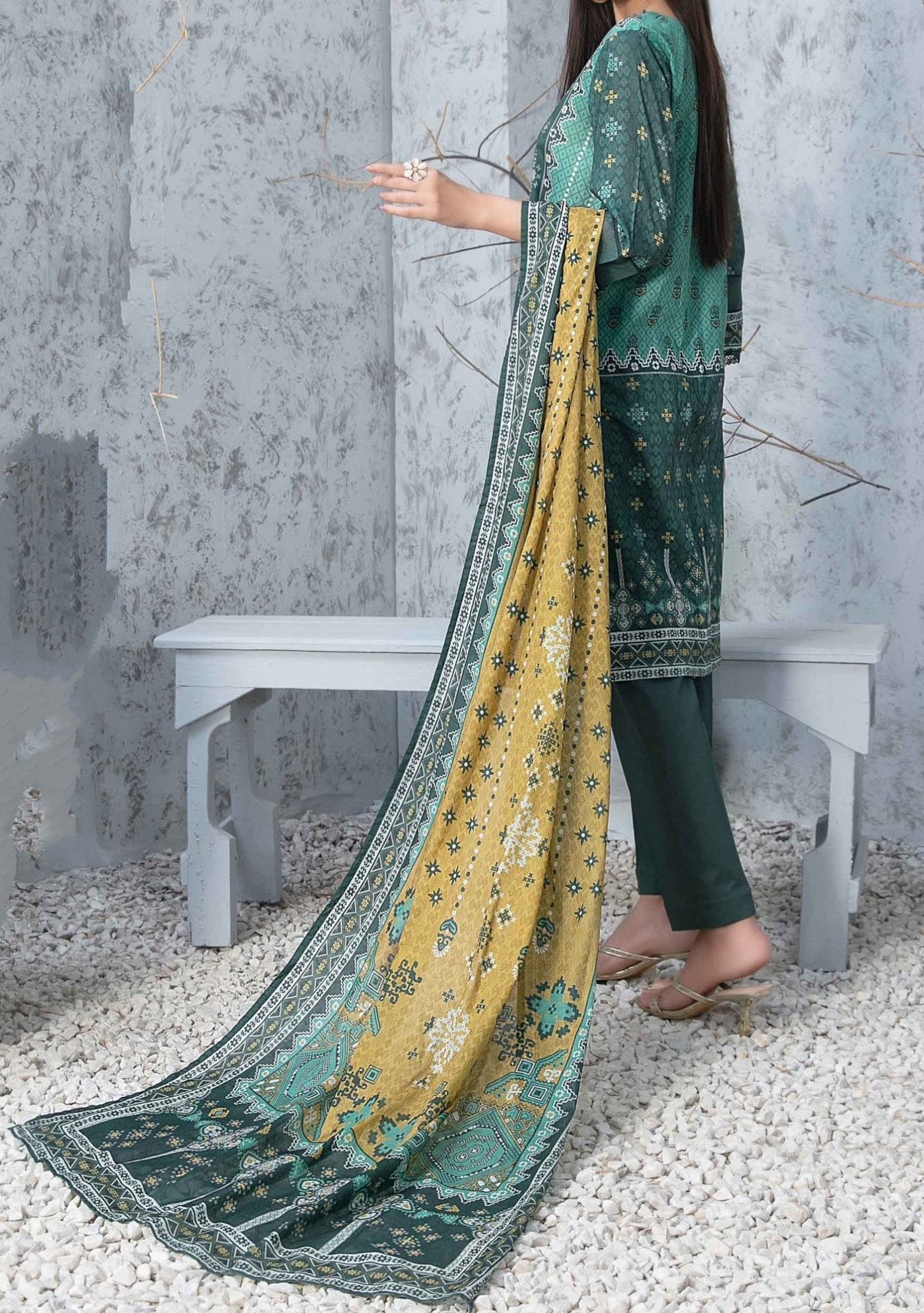 Tawakkal Cloite Embroidered Printed Lawn Dress - db25575