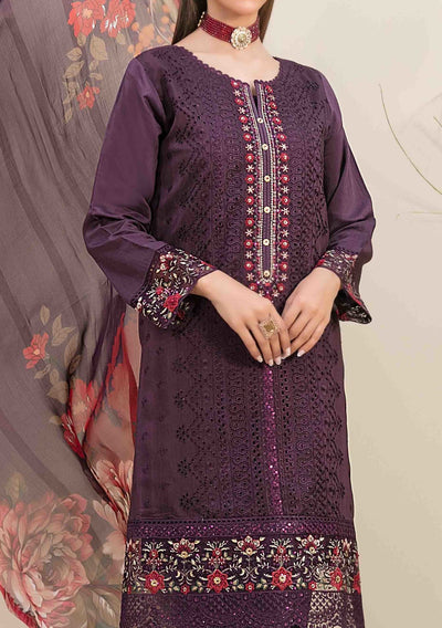 Tawakkal Feeha Heavy Embroidered Viscose Dress - db24890