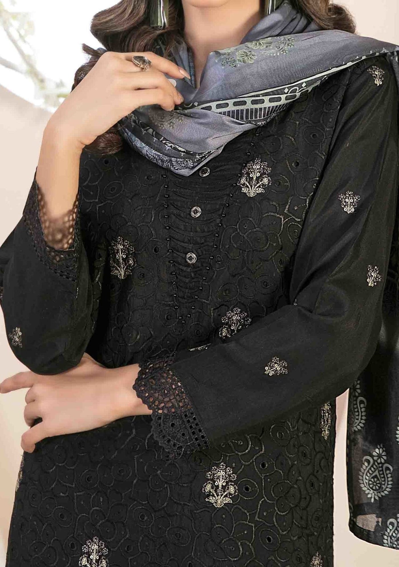 Tawakkal Ruba Heavy Embroidered Viscose Dress - db24989