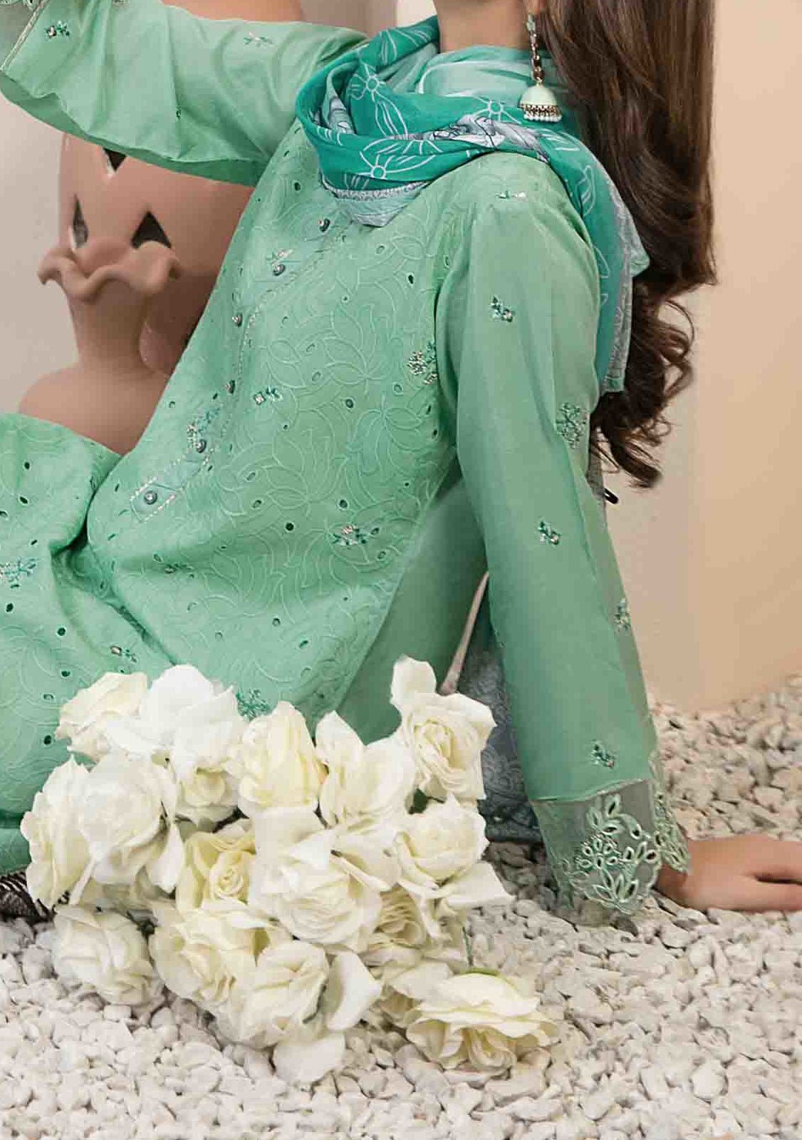 Tawakkal Ruba Heavy Embroidered Viscose Dress - db24993