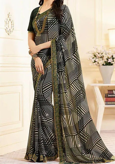 Vinay Designer Chunri Printed Georgette Saree - db21103